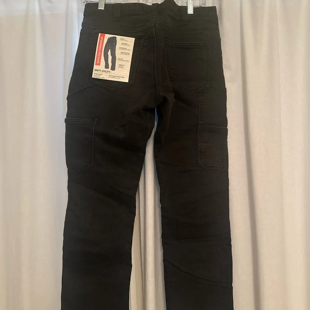 Black Thermal Denim Women's Jeans - Size 10 - Picture 3 of 3